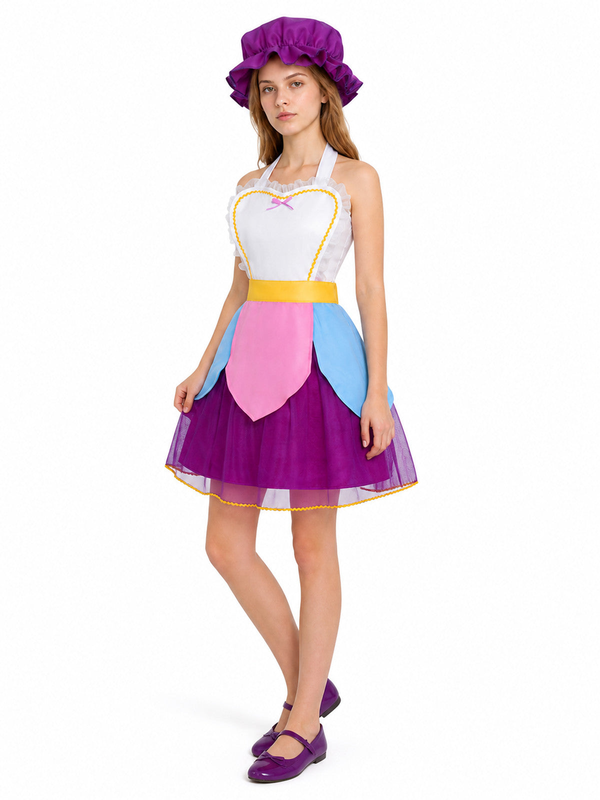 Cosplay Dress with Apron and Hat Costume Dresses detail