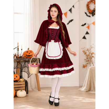 Little Red Riding Hood Costume with Cape lifestyle view