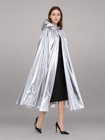 Silver Carnival Cloak with Hood