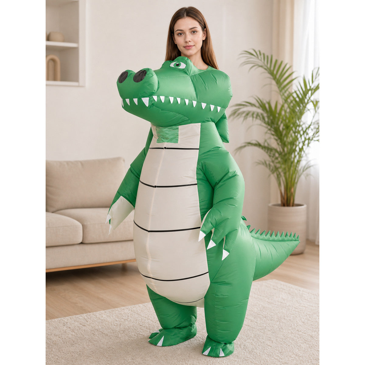 Inflatable Crocodile-Dinosaur Costume for Parties lifestyle