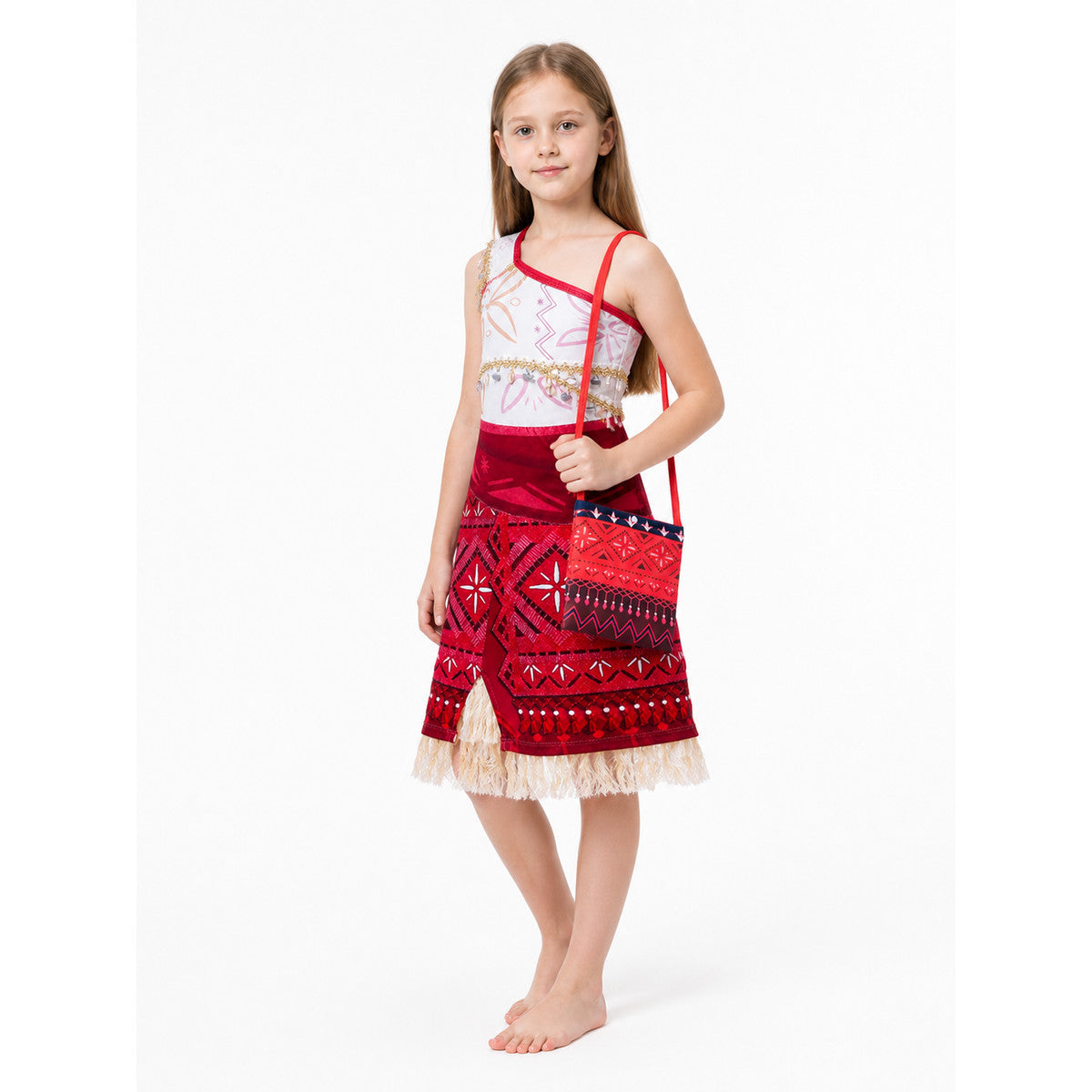 Moana Children's Costume Dress with Fringe Costume Dresses detail