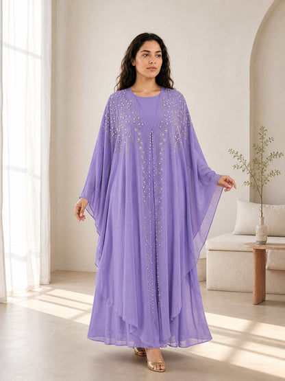Dress-Cape Set with Hood TL621, Loose Fit lifestyle view
