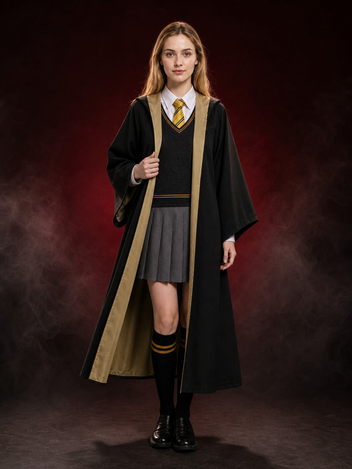Hufflepuff Hooded Robe for Role-Playing Games and Halloween main product view