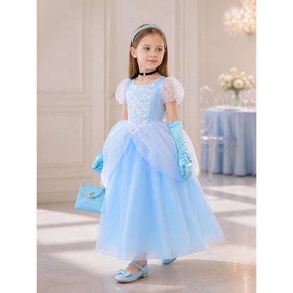 Princess Carnival Costume with Full Skirt and Lace