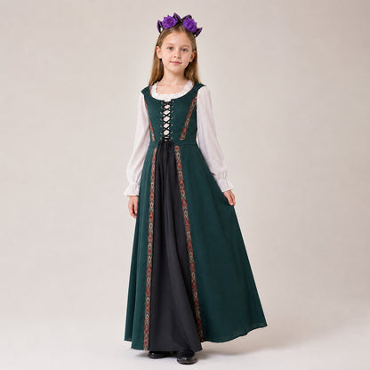 Vintage Halloween Dress with Lace Collar Costume Dresses detail
