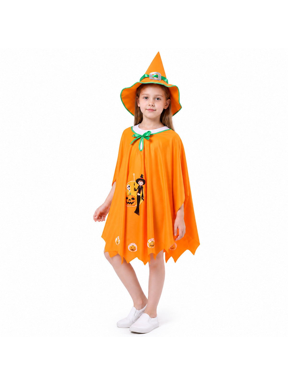 Carnival Costume with Cape and Pointed Hat