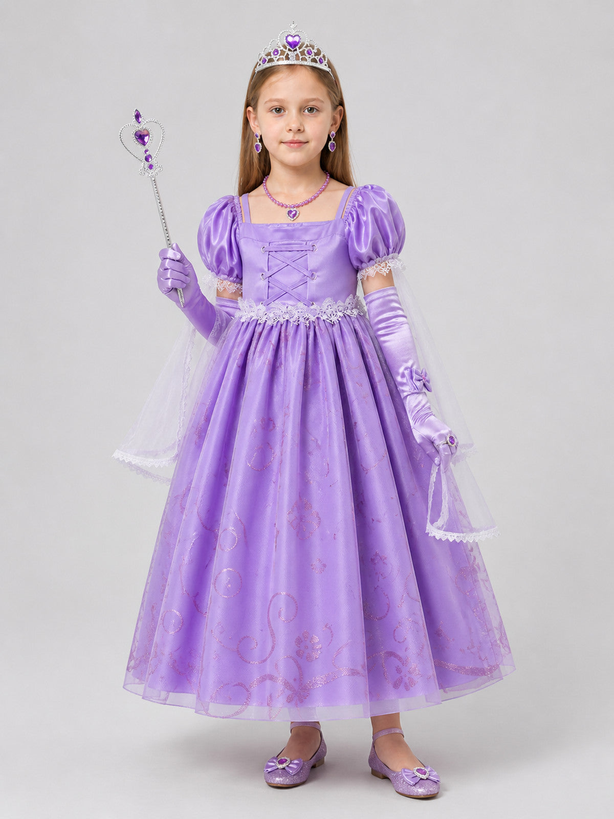 Princess dress with corset, crown, and magic wand Costume Dresses detail