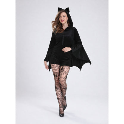 Bat Cosplay Costume, Black Jumpsuit