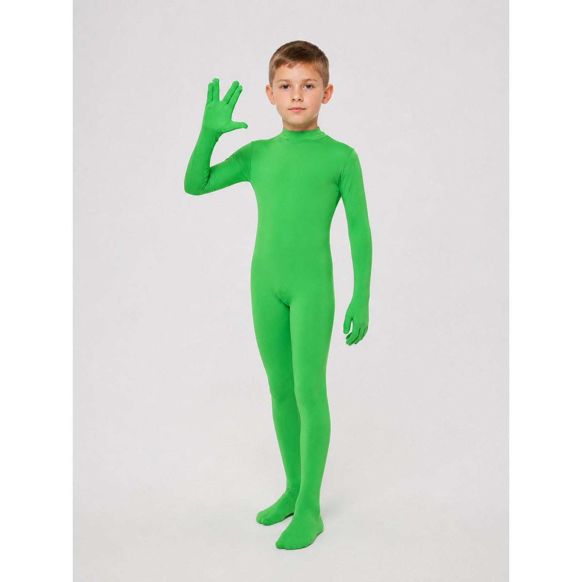 Green Alien Cosplay Jumpsuit with Hood Costumes detail