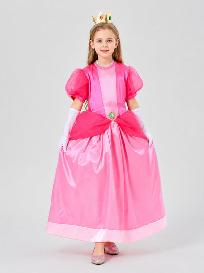 Princess Peach Cosplay Dress, Pink, with a Full Skirt Costume Dresses detail