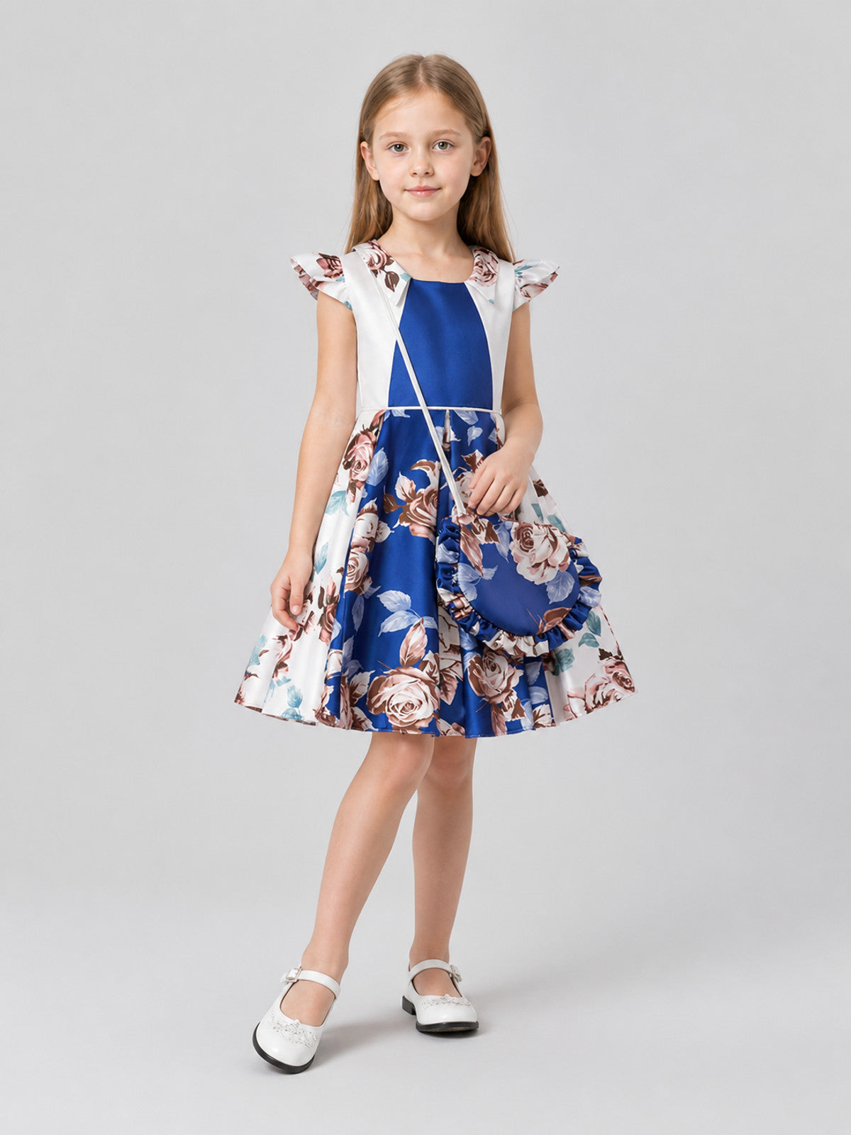 Girls' Princess Dress with Handbag, Full Skirt Costume Dresses detail