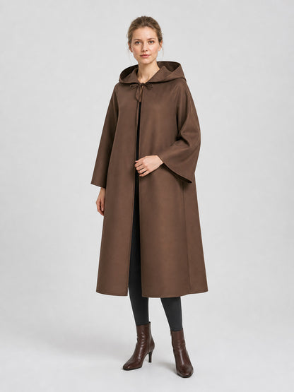 Brown Hooded Cloak for Cosplay and Halloween Costume Capes detail