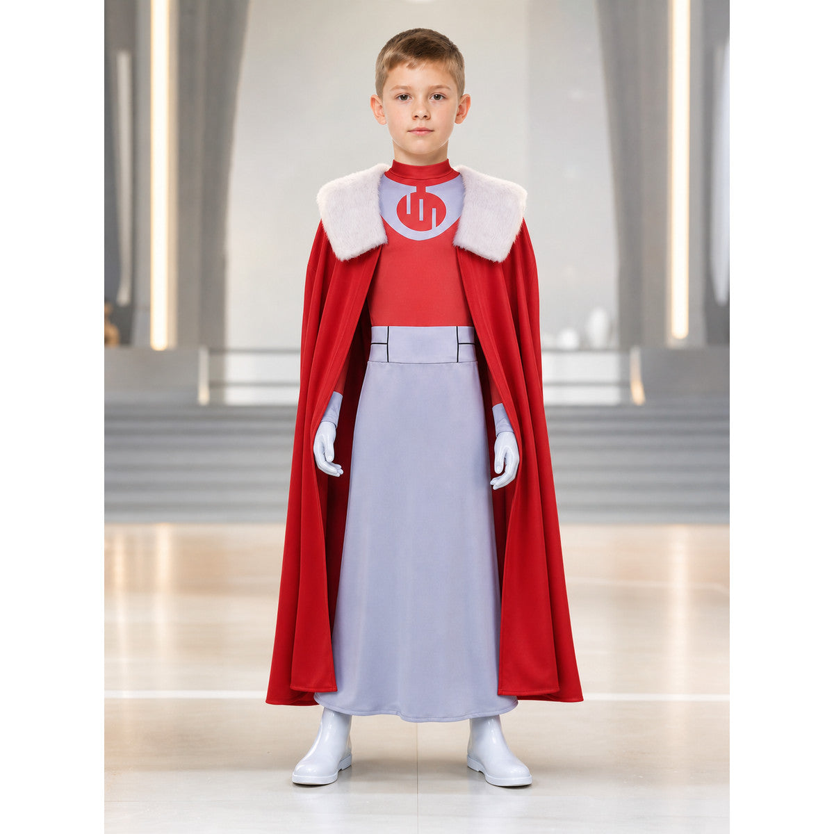 Thragg Cosplay Costume with Cape and High Collar