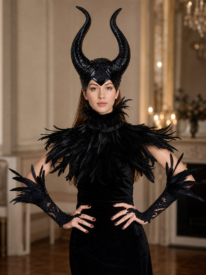 Carnival Headpiece with Black Horns