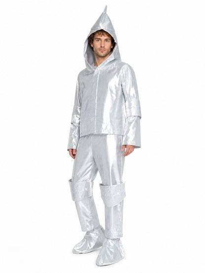Silver Iron Woodcutter Costume with Hood Costumes detail