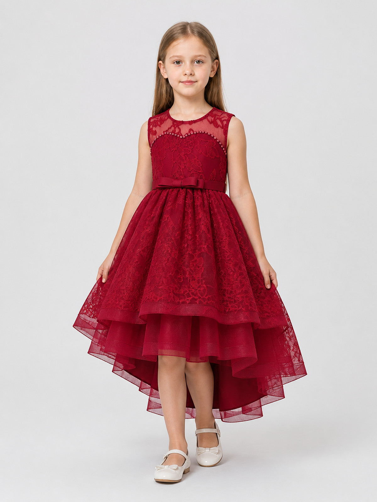 Dressy Dress with Lace, Bow, and Full Skirt Costume Dresses detail