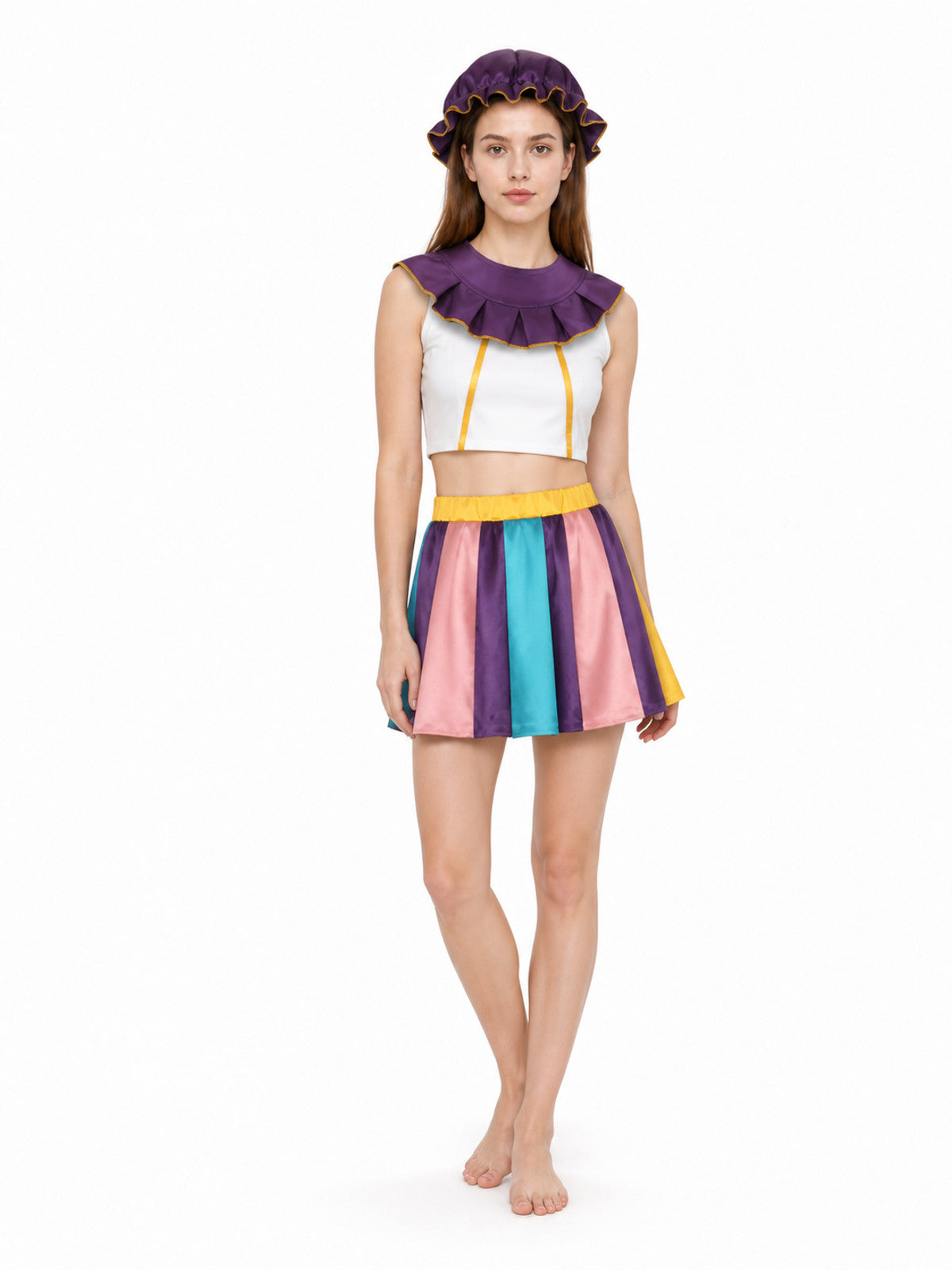 Cosplay Costume: Top, Skirt, Hat, and Collar Costume Headwear detail