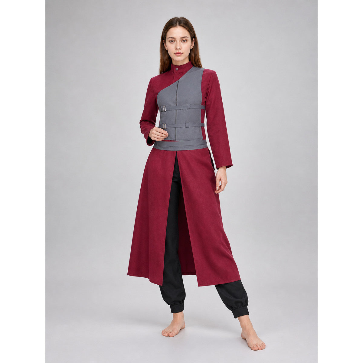 Gaara Cosplay Costume: Vest, Pants, and Bag