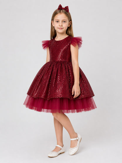 Festive Sequin and Tulle Princess Dress