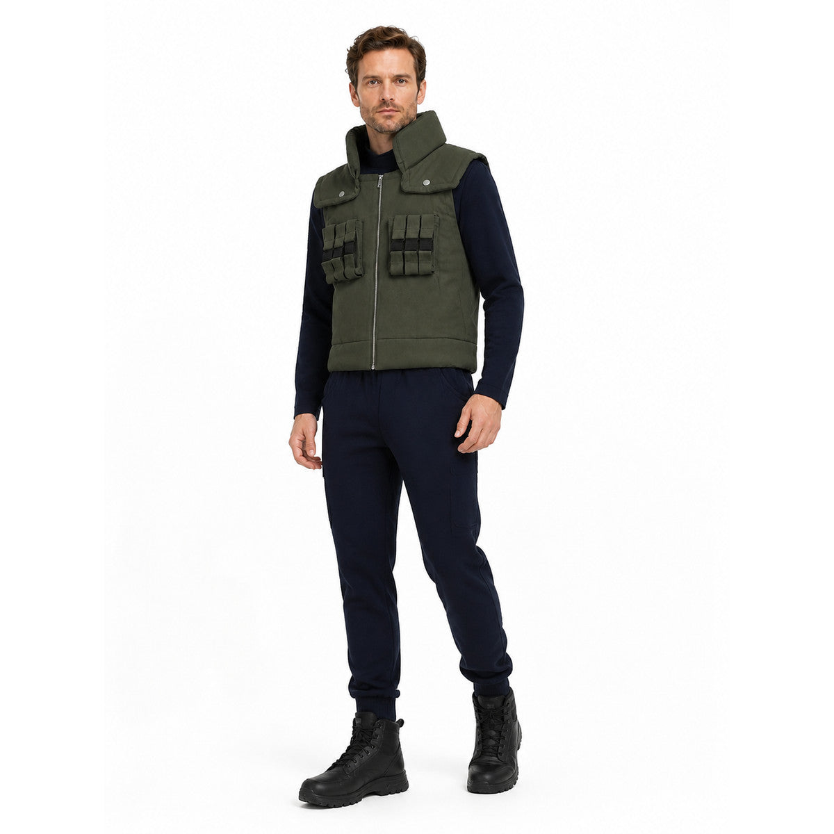 Green Tactical Vest with Pockets, Cosplay Costumes detail