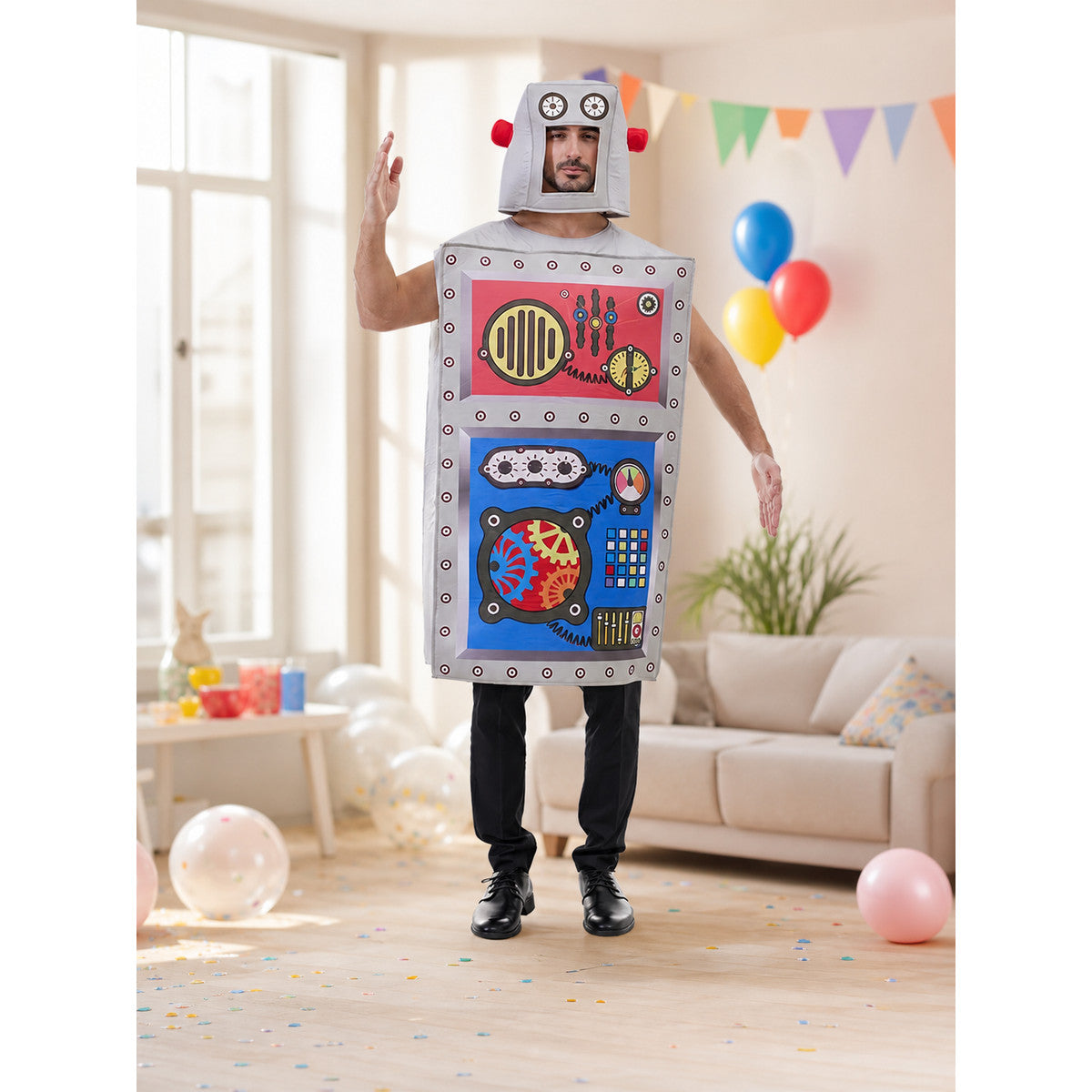 Robot Costume with Helmet for Halloween and Parties lifestyle view