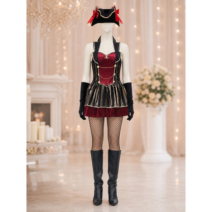 Pirate Costume with Skull and Gold Chains lifestyle view