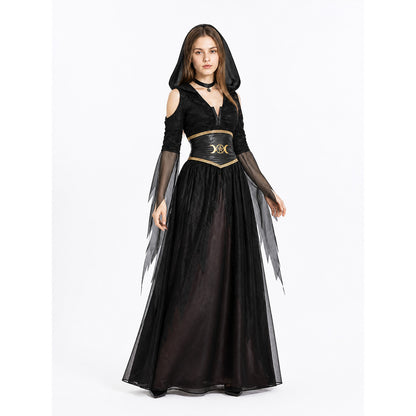 Halloween Witch Costume with Corset and Cape lifestyle