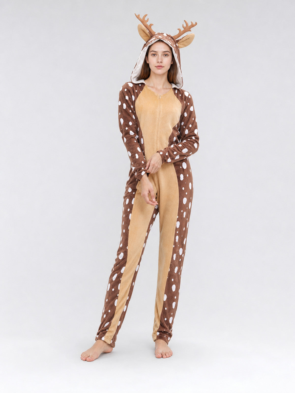 Deer Costume with Hood and Antlers