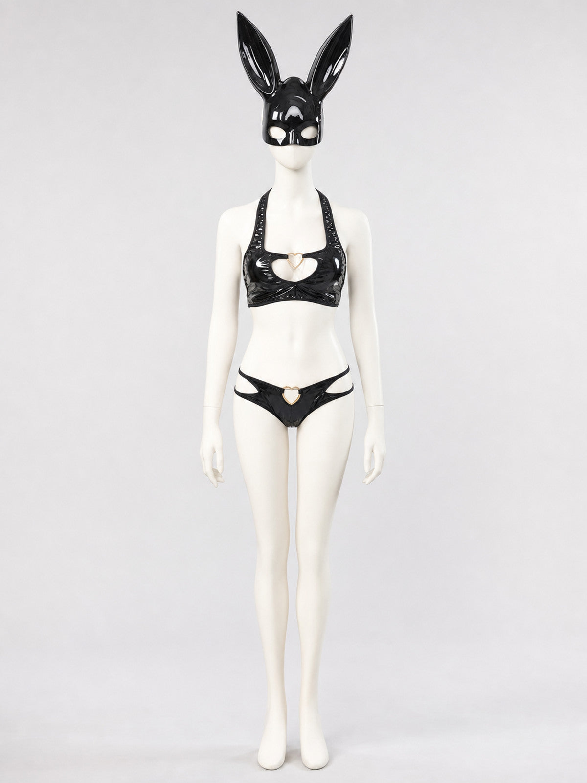 Bunny Costume with Mask and Long Ears Costume Masks detail
