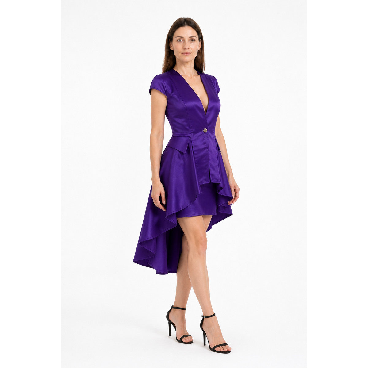 Purple Gothic-Style Tailcoat with an Asymmetrical Tail product detail