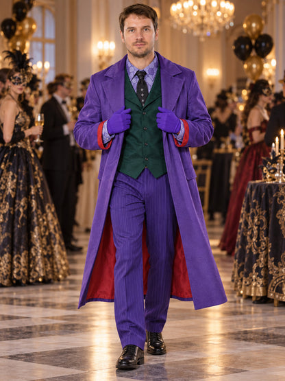 Joker Cosplay Costume: Purple with Vest