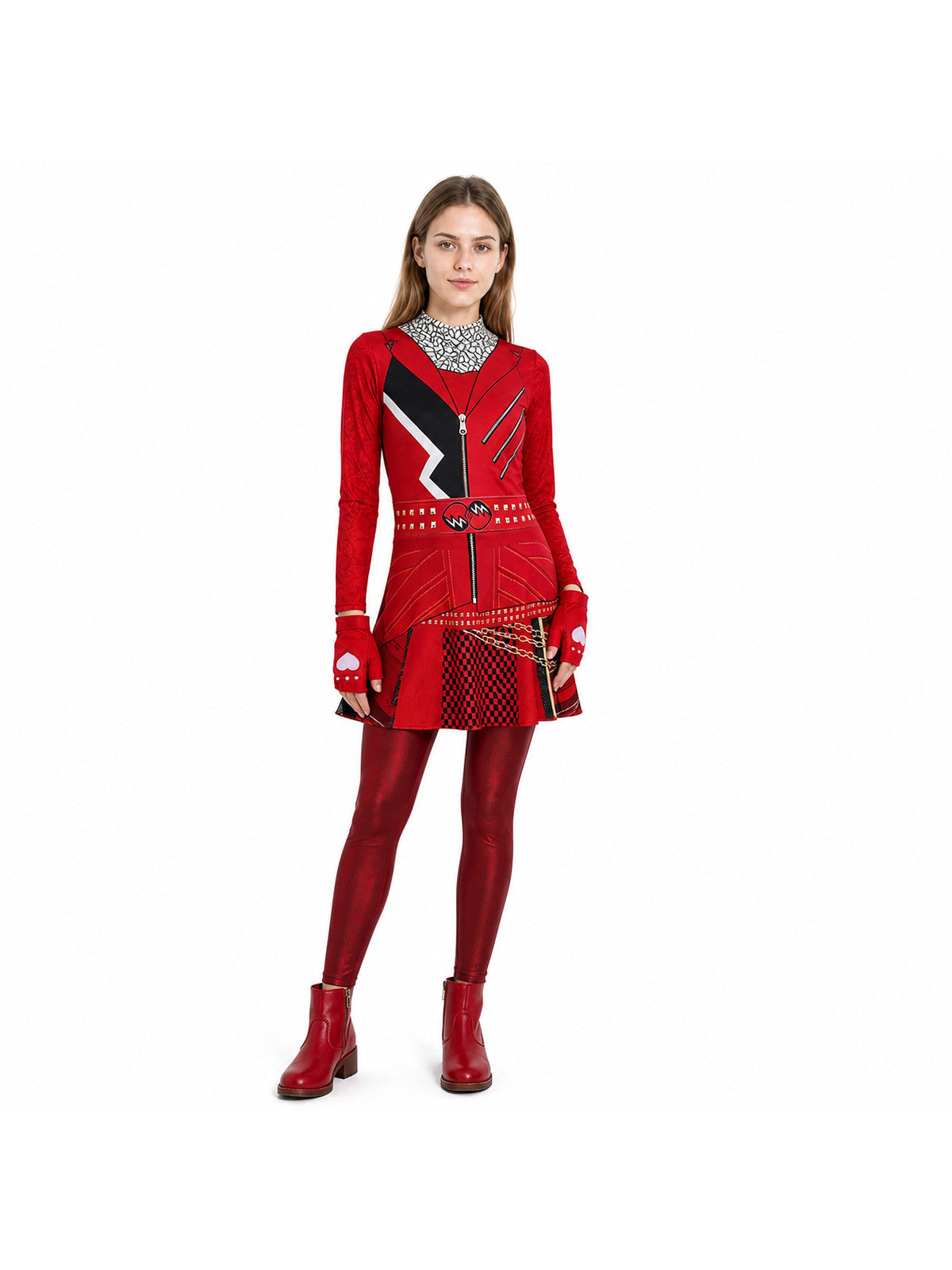 Red Children's Dress with Zipper and Snaps Costume Dresses detail