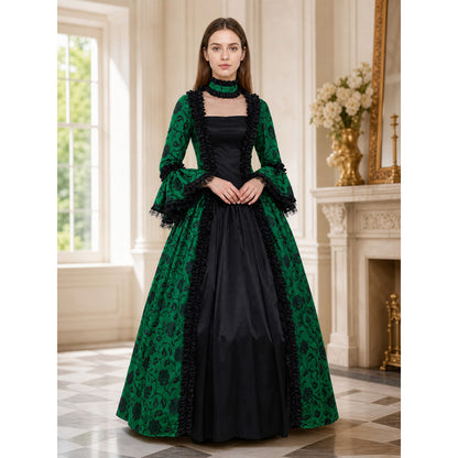 Victorian Gothic Dress with a Full Skirt