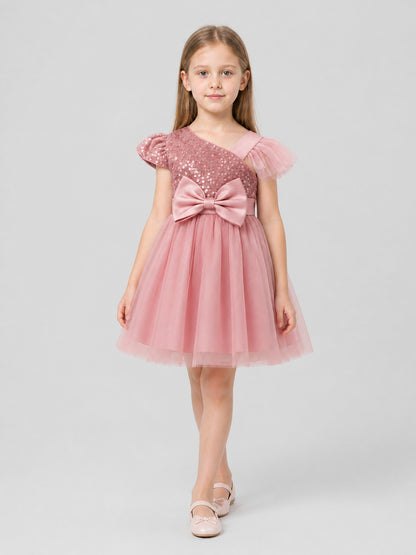 Princess Dress with Sequins, Full Skirt, and Bow Costume Dresses detail