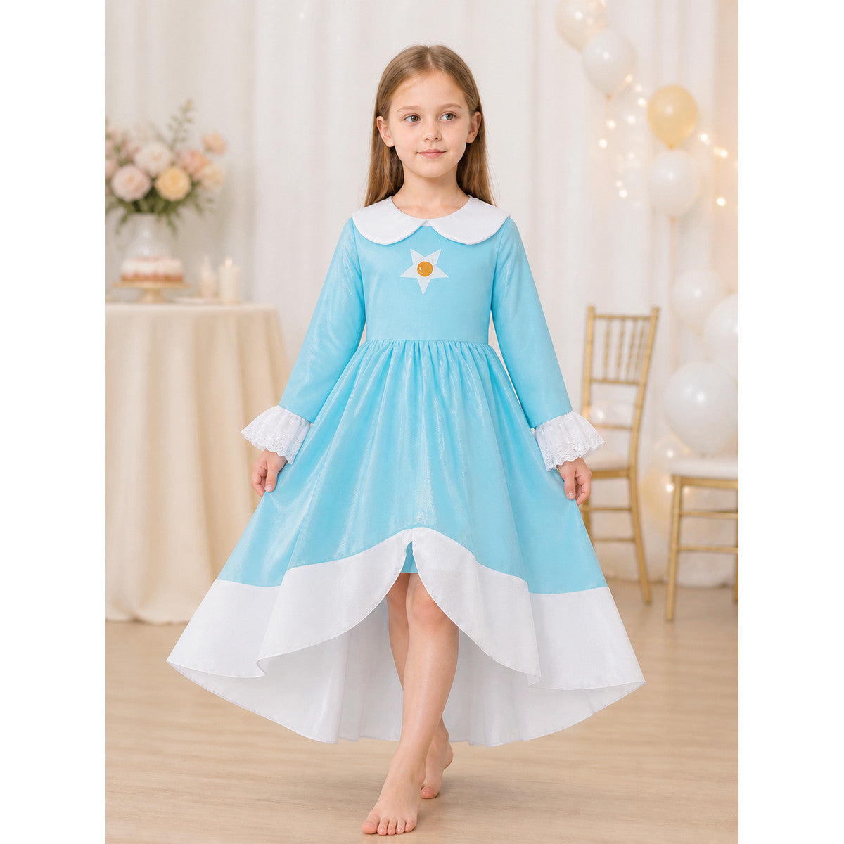Blue Carnival Dress for Halloween and Cosplay