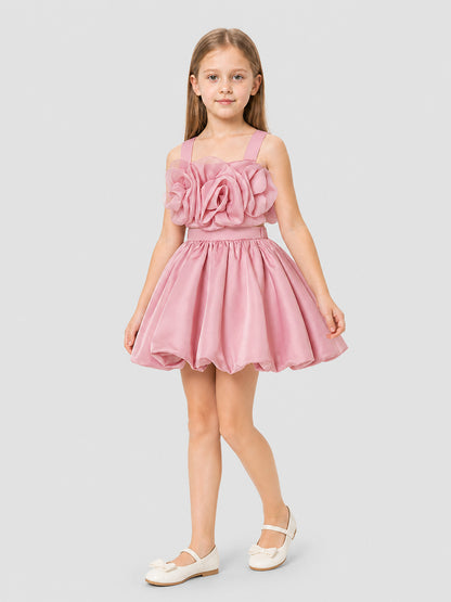 Children's set: bustier top and full skirt with flowers product detail