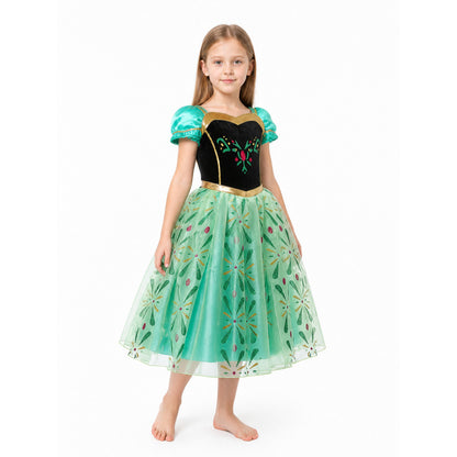 Princess Dress with Full Skirt and Puff Sleeves Costume Dresses detail