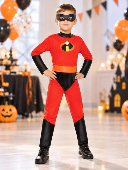 Kids' Superhero Carnival Costume Red with Mask