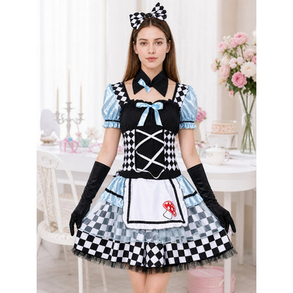 Harlequin Costume with Apron and Accessories
