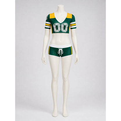 Sports set with a T-shirt and shorts featuring contrasting details