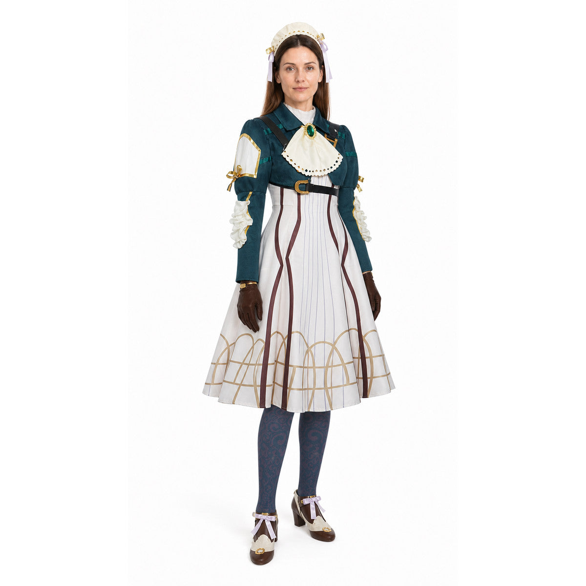 Violet Cosplay Costume Set with Skirt and Jacket Costumes detail