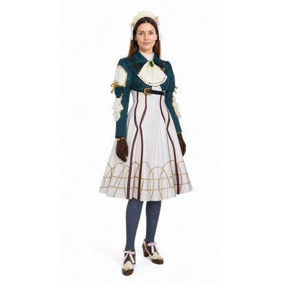 Violet Cosplay Costume Set with Skirt and Jacket Costumes detail