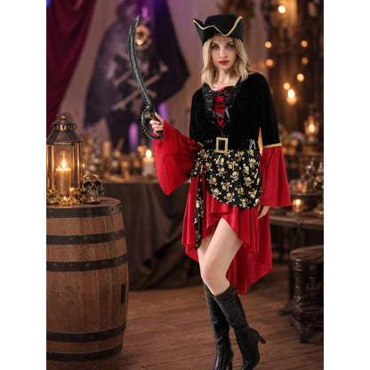 Pirate Costume with Dress, Hat, and Belt lifestyle view