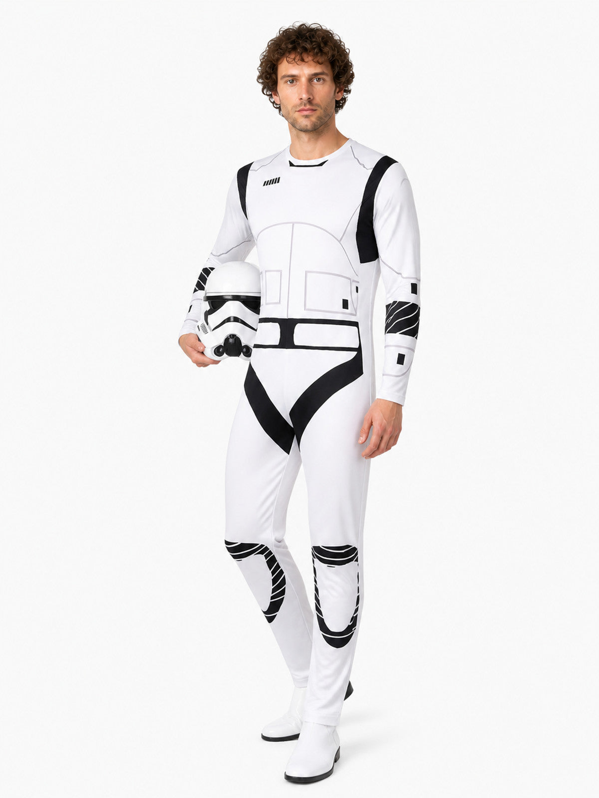 Stormtrooper Jumpsuit with Mask for Cosplay Costume Masks detail