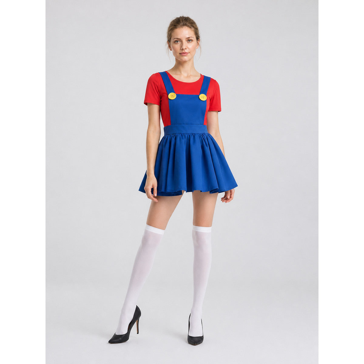 Mario Carnival Dress, Red and Blue Cosplay Costume Costume Dresses detail