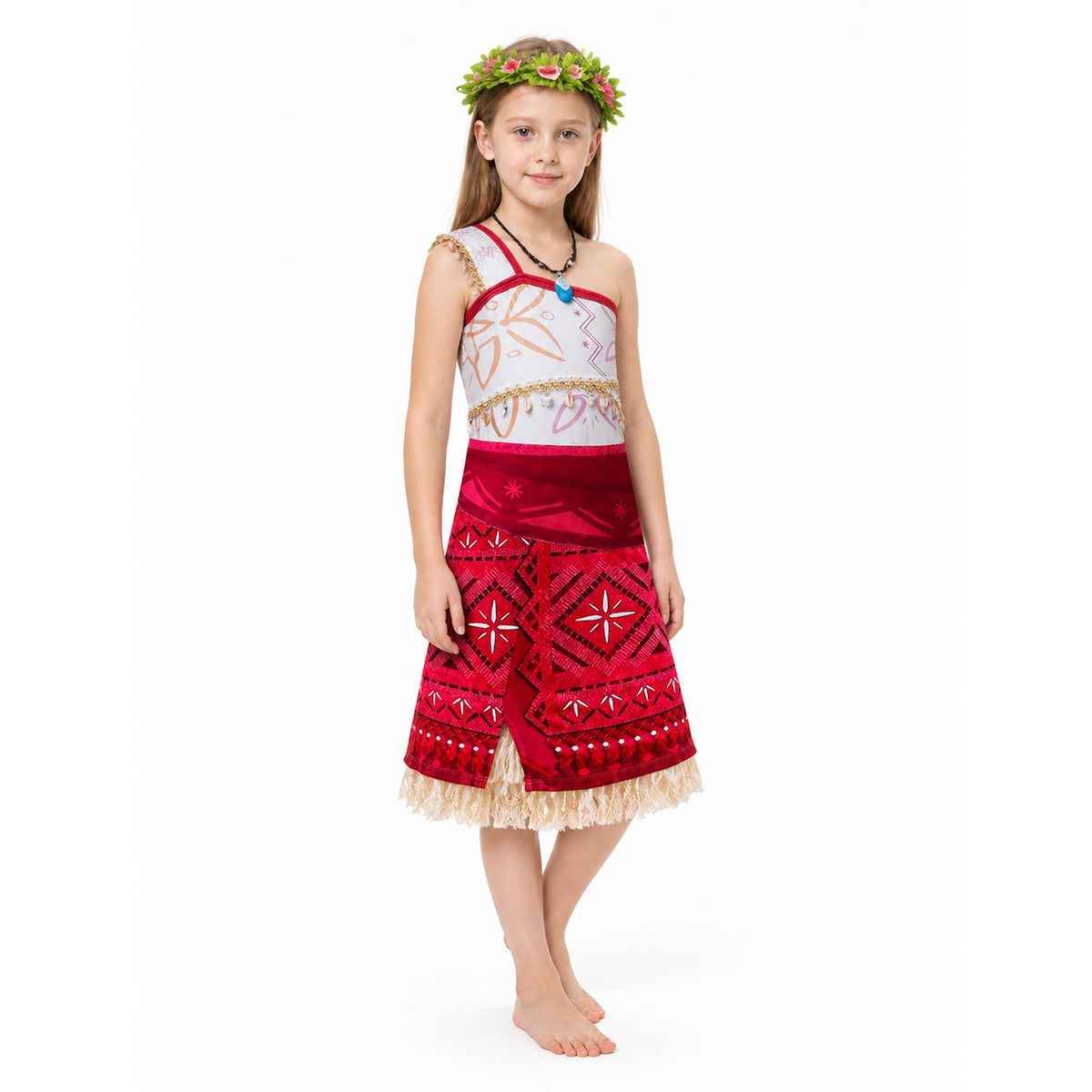 Costume Dress with Ethnic Pattern and Fringe Costume Dresses detail