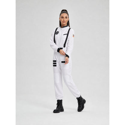 Astronaut Jumpsuit with Pockets and Emblems