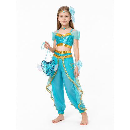 Children's Princess Jasmine Arabic-Style Costume with Harem Pants Costumes detail