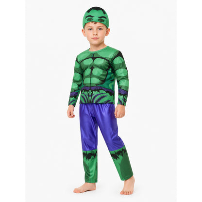 Hulk Costume with Mask and Sculpted Muscles Costume Masks detail