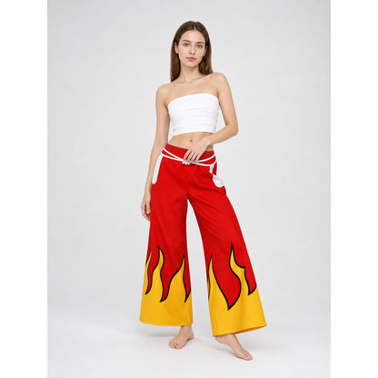 Erza cosplay costume from Fairy Tail with wide-leg pants